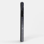 Moderner Schwarzer Glitzer Glitzern Personalisiert Case-Mate iPhone Hülle (Hinten/Rechts)