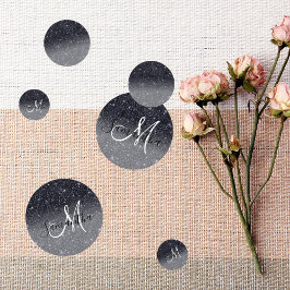 Moderner Schwarzer Glitzer Glitzern Personalisiert Konfetti