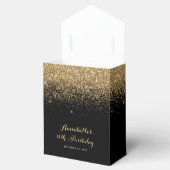 Moderner Schwarzer Glitzer Sparkasse jeden Geburts Geschenkschachtel (Geöffnet)