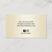 Moderner Schwarzer Glitzer Tropfen Perle Schönheit Visitenkarte (Rückseite)