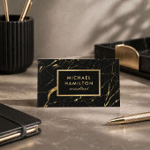 Moderner Schwarzer Gold Berater Proficient Visitenkarte