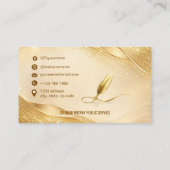 Moderner schwarzer Gold-Notar-QR-Code  Visitenkarte (Rückseite)