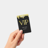Moderner Schwarzer Gold VIP Pass Ausweis (Handheld)