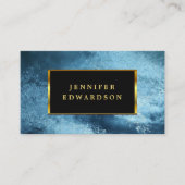 Moderner schwarzer Goldcode QR beruflich Visitenkarte (Vorderseite)