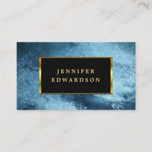 Moderner schwarzer Goldcode QR beruflich Visitenkarte (Vorderseite)