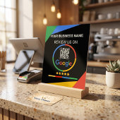 Moderner schwarzer Google-Bewertungs-QR-Code Acrylschild