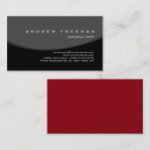 Moderner Schwarzer Grau Spiral Elegant Stilvoll Visitenkarte (Vorne/Hinten)