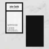 Moderner schwarzer Grenzstückeschreiber Visitenkarte (Vorne/Hinten)