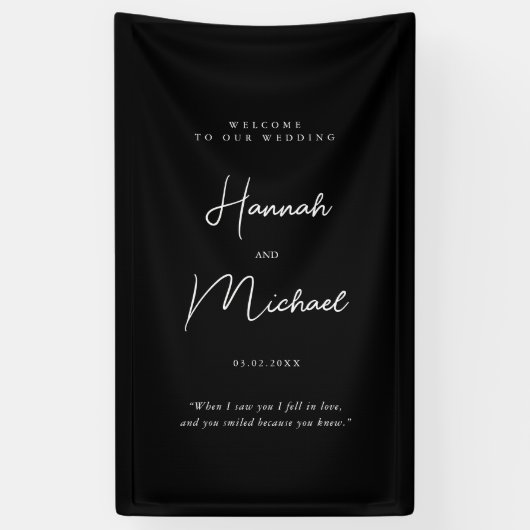 Moderner, schwarzer, handschriftlicher Schriftart, Banner (Vertikal)