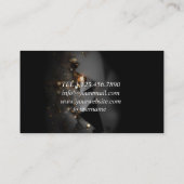 Moderner schwarzer Hintergrund mit Hexagon Busines Visitenkarte (Rückseite)