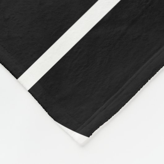 Moderner Schwarzer Kreis abstrakt Fleecedecke (Ecke)