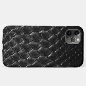 Moderner schwarzer Krokodil Case-Mate iPhone Hülle (Rückseite (Horizontal))
