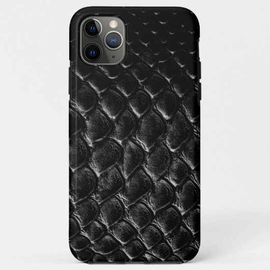 Moderner schwarzer Krokodil Case-Mate iPhone Hülle (Rückseite)