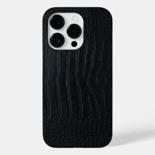 Moderner schwarzer Krokodil Case-Mate iPhone 14 Pro Hülle