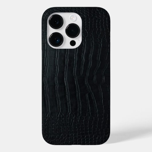Moderner schwarzer Krokodil Case-Mate iPhone Hülle (Rückseite)