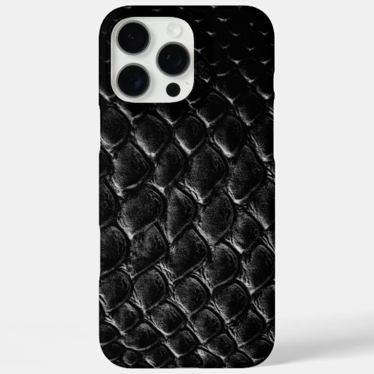 Moderner schwarzer Krokodil Case-Mate iPhone Hülle (Rückseite)