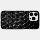 Moderner schwarzer Krokodil Case-Mate iPhone Hülle (Rückseite (Horizontal))