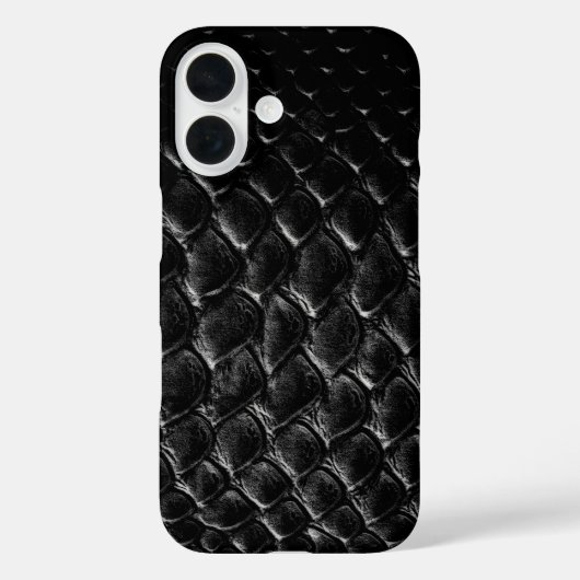 Moderner schwarzer Krokodil Case-Mate iPhone Hülle (Rückseite)