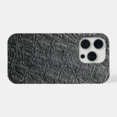 Moderner schwarzer Krokodil iPhone Hülle (Rückseite (Horizontal))