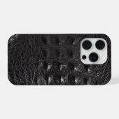 Moderner schwarzer Krokodil iPhone Hülle (Rückseite (Horizontal))