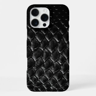 Moderner schwarzer Krokodil iPhone 16 Pro Max Hülle