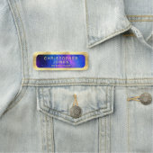 Moderner Schwarzer Lila Außennebel Namensschild (Beispiel)