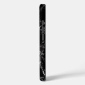 Moderner schwarzer Marmorstein Case-Mate iPhone Hülle (Rückseite / Links)