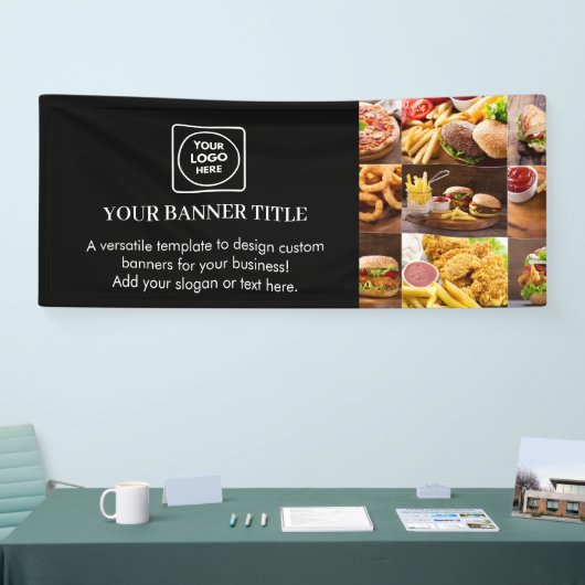 Moderner schwarzer maßgeschneiderter Event- Werbeb Banner (Messe)