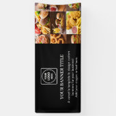 Moderner schwarzer maßgeschneiderter Event- Werbeb Banner (Vertikal)