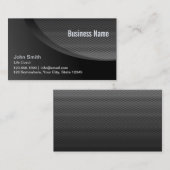 Moderner schwarzer Metallmaschen-Leben-Trainer Visitenkarte (Vorne/Hinten)