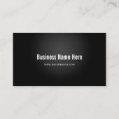 Moderner Schwarzer MetallsilberLook - QR-Code Visitenkarte (Rückseite)