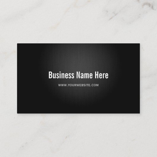 Moderner Schwarzer MetallsilberLook - QR-Code Visitenkarte (Rückseite)