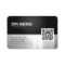 Moderner Schwarzer MetallsilberLook - QR-Code