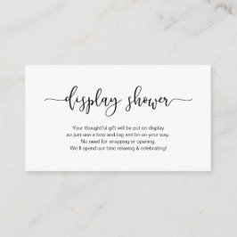 Moderner Schwarzer Minimalismus-Schriftart, Displa Begleitkarte