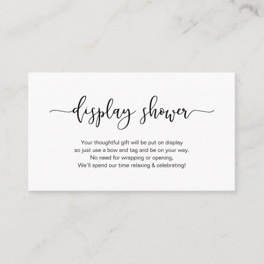 Moderner Schwarzer Minimalismus-Schriftart, Displa Begleitkarte (Vorderseite)