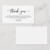 Moderner Schwarzer Minimalismus Schriftart, Geburt Begleitkarte (Vorne/Hinten)