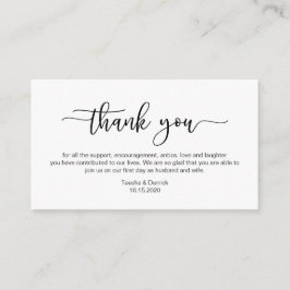 Moderner Schwarzer Minimalismus Schriftart, Hochze Begleitkarte