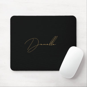 Moderner Schwarzer Minimalistischer und eleganter  Mousepad