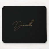 Moderner Schwarzer Minimalistischer und eleganter  Mousepad (Vorne)