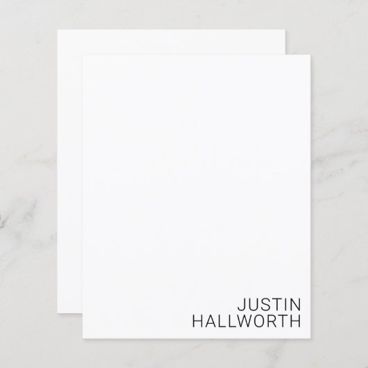 Moderner schwarzer Name in Weiß (Vorne/Hinten)