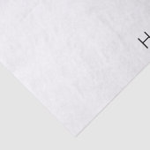 Moderner schwarzer Name in Weiß Seidenpapier (Ausschnitt)