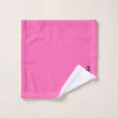 Moderner schwarzer Name | Neon Hot Pink Color Badhandtuch Set (Waschlappen)