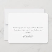 Moderner Schwarzer Polterabend zum Geburtstag Dankeskarte (Rückseite)