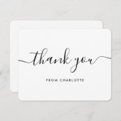 Moderner Schwarzer Polterabend zum Geburtstag Dankeskarte (Vorne/Hinten)