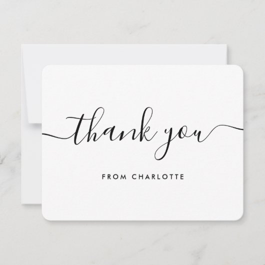 Moderner Schwarzer Polterabend zum Geburtstag Dankeskarte (Vorderseite)