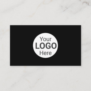 Moderner schwarzer QR-Code und Firmenlogo Visitenkarte