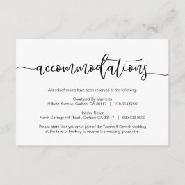 Moderner Schwarzer romantischer Schriftart, Unterk Begleitkarte