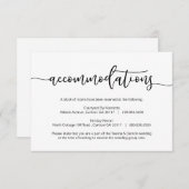 Moderner Schwarzer romantischer Schriftart, Unterk Begleitkarte (Vorne/Hinten)