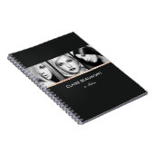 Moderner Schwarzer Rose - Salon 3 Fotokarte Notizblock (Rechte Seite)