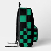 Moderner schwarzer Rucksack mit grünen und blauen (Links)